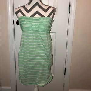 white and green sun dress